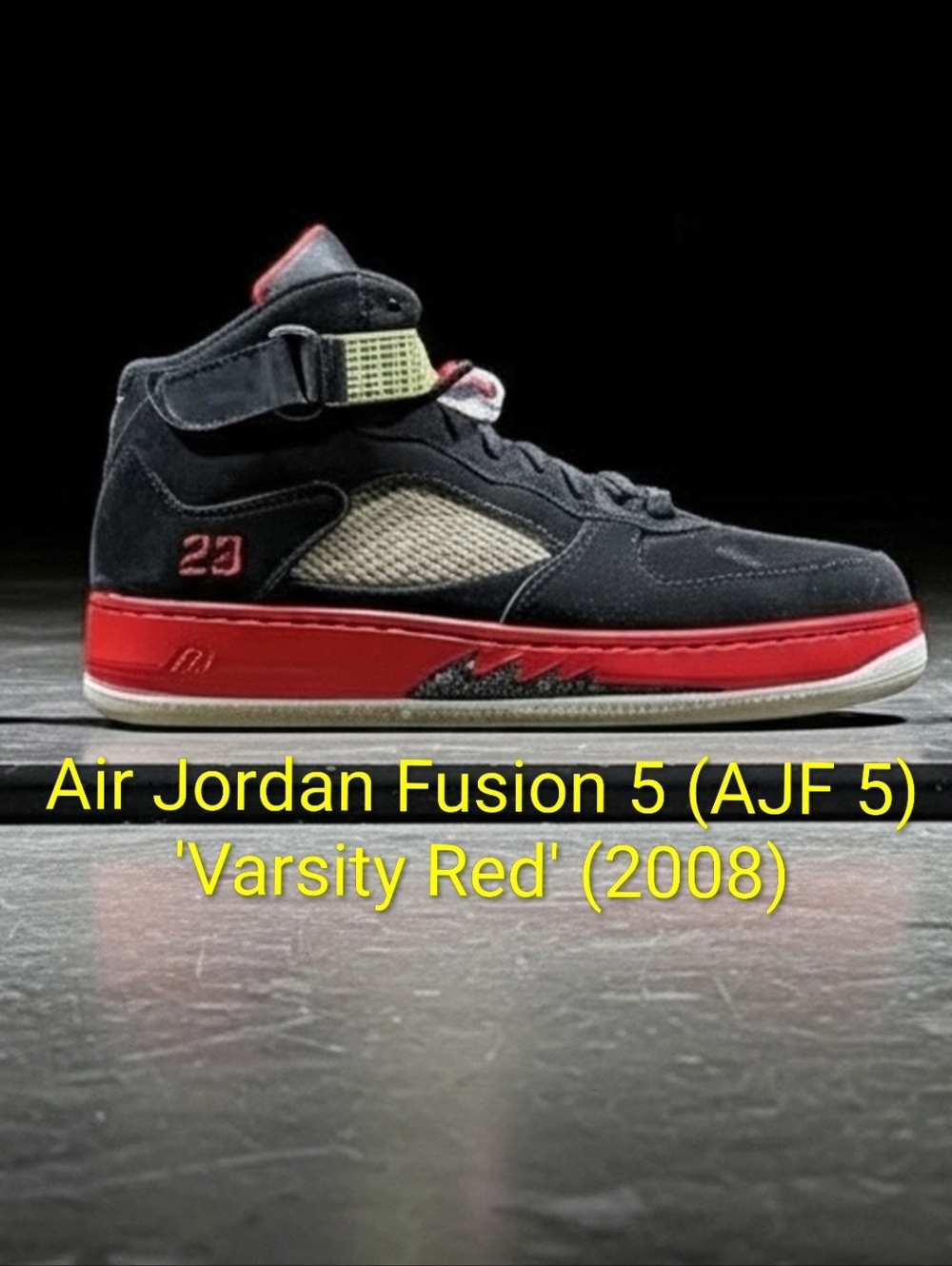 Air Jordan 5 Retro Fusion (AJF 5) Rare (2008) Fusion Red Mens 12 W/OG BOX EUC